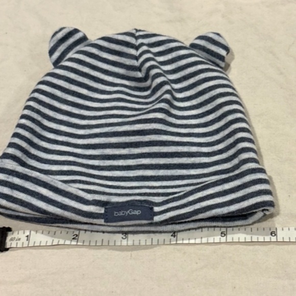 Gap baby first favorite stripe bear hats 0-3 months, set of 2 - Picture 15 of 15